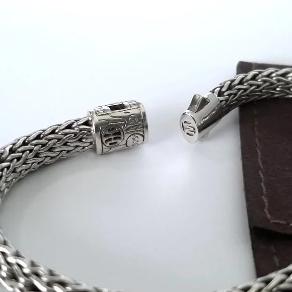 SOLD - JOHN HARDY Classic Diamond Collection Sterling Silver Bracelet - $1195 - Picture 7 of 8